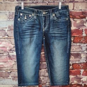 True Religion "Big T" Skinny Denim Capris
